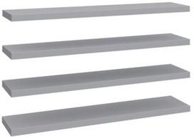 Sieninė lentyna VLX Floating 323864, pilka, 120 cm x 23.5 cm x 3.8 cm