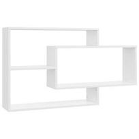 Sieninė lentyna VLX High Gloss 800330, balta, 20 cm x 104 cm x 58.5 cm