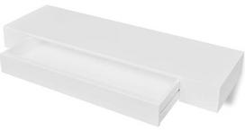 Sieninė lentyna VLX Floating 276002, balta, 25 cm x 80 cm x 8 cm