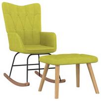 Supamasis krėslas VLX With A Stool 327627, šviesiai žalia, 78 cm x 61 cm x 98 cm