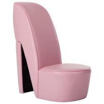 Fotelis VLX High Heel Faux Leather, rožinis, 82.5 cm x 43 cm x 85.5 cm