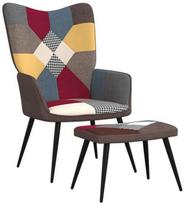 Fotelis VLX Patchwork 328186, įvairių spalvų, 70 cm x 61 cm x 96.5 cm
