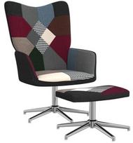 Fotelis VLX Patchwork 328202, įvairių spalvų, 68 cm x 62 cm x 98 cm