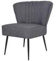 Fotelis VLX Cocktail Chair, tamsiai pilka, 73 cm x 64 cm x 81 cm