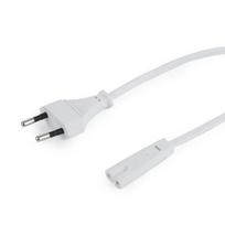 power cord, - Gembird Power Cord IEC320 C7 / Euro Plug 1.8m White - 2 nuotrauka