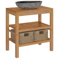 Praustuvo spintelė VLX Vanity Cabinet, ruda/pilka, 74 x 45 cm x 75 cm