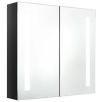 Vonios spintelė VLX High Gloss, juoda, 14 x 62 cm x 60 cm