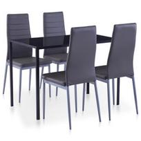 Valgomojo komplektas VLX Dining Set, pilkas