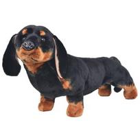 Pliušinis žaislas VLX Dachshund Dog, rudas/juodas, 35 cm