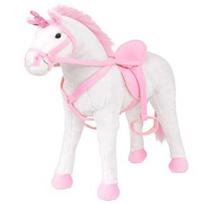 Pliušinis žaislas VLX Unicorn, baltas/rožinis, 62 cm