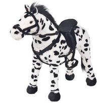 Pliušinis žaislas VLX Horse, baltas/juodas, 62 cm