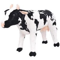 Pliušinis žaislas VLX Cow, baltas/juodas, 49 cm