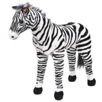 Pliušinis žaislas VLX Zebra, baltas/juodas, 66 cm