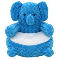 Pliušinis žaislas VLX Elephant, mėlynas/baltas, 50 cm