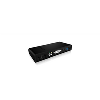 hdmi ilgintuvas - IcyBox Multi Docking Station 2x USB 3.0, HDMI, Black IB-DK2241AC - 4 nuotrauka