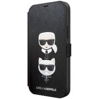 Karl Lagerfeld "KLFLBKP12LSAKICKCBK Saffiano K&C Heads Book Case iPhone 12 Pro Max" B