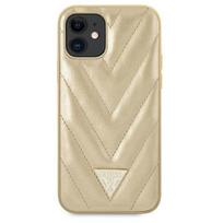 iphone 12 mini dekliukas - Guess "GUHCP12SPUVQTMLBE V Quilted Cover iPhone 12 mini" Gold - 1 nuotrauka