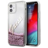 Guess "GUHCP12SGLVSPI Liquid Glitter Vintage Cover iPhone 12 mini" Pink