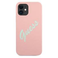 Guess "GUHCP12SLSVSPG Silicone Vintage Green Script Cover iPhone 12 mini"