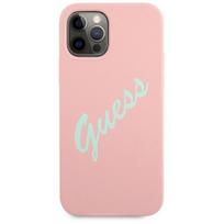 telefonas iphone pro max 12 - Guess "GUHCP12LLSVSPG Silicone Vintage Green Script Cover iPhone 12 Pro Max" - 1 nuotrauka