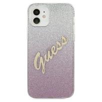 iphone 12 mini dekliukas - Guess "GUHCP12SPCUGLSPI PC/ TPU Vintage Cover iPhone 12 mini" Gradient Pink - 1 nuotrauka