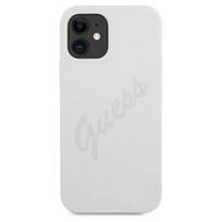 iphone 12 mini dekliukas - Guess "GUHCP12SLSVSCR Silicone Vintage Cover iPhone 12 mini" Cream - 1 nuotrauka