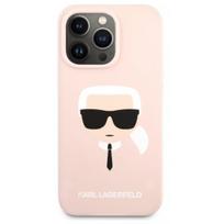 iphone 13 telefono deklas karl lagerfeld - Karl Lagerfeld "KLHCP13XSLKHP Liquid Silicone Karl Head Case iPhone 13 Pro Max" Pink - 1 nuotrauka
