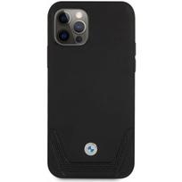 telefonas iphone pro max 12 - BMW "BMHCP12LRSWPK Signature Leather Lower Stripe iPhone 12 Pro Max" Black - 1 nuotrauka