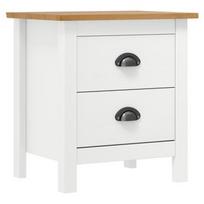 Naktinis staliukas VLX Hill Range 288906, rudas/baltas, 46x35x49.5 cm