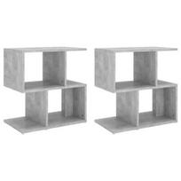 Naktinis staliukas VLX 806373 2 pcs, pilkas, 50x30x51.5 cm