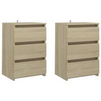 Naktinis staliukas VLX 806218 2 pcs, ąžuolo, 40x35x62.5 cm