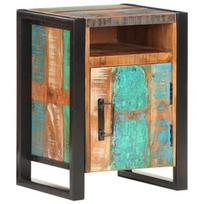 Naktinis staliukas VLX Bedside Table 321568, mėlynas/rudas, 35x40x55 cm