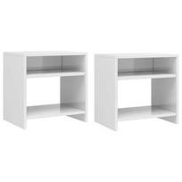 Naktinis staliukas VLX 800022 2 pcs, baltas, 40x30x40 cm