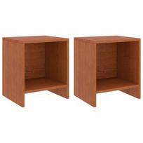 Naktinis staliukas VLX 322241 2 pcs, rudas, 35x30x40 cm