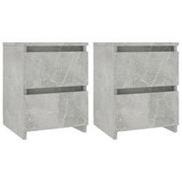 Naktinis staliukas VLX 800522 2 pcs, pilkas, 30x30x40 cm