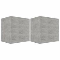 Naktinis staliukas VLX 801044 2 pcs, pilkas, 40x30x40 cm