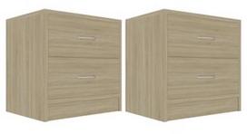 Naktinis staliukas VLX Bedside Cabinets, ąžuolo, 30x40x40 cm