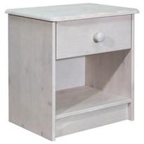 Naktinis staliukas VLX Bedside Cabinet, baltas, 30x41x42 cm