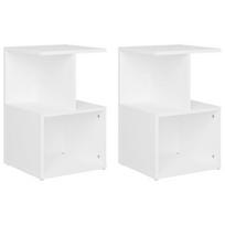 Naktinis staliukas VLX 2pcs 806347, baltas, 35x35x55 cm