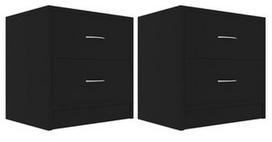Naktinis staliukas VLX Bedside Cabinets, juodas, 30x40x40 cm