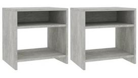 Naktinis staliukas VLX Bedside Cabinets, pilkas, 30x40x40 cm