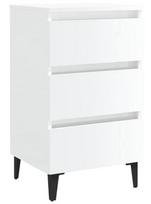Naktinis staliukas VLX Bed Cabinet, baltas, 35x40x69 cm