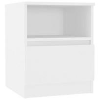Naktinis staliukas VLX Bed Cabinet, baltas, 40x40x50 cm