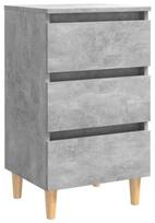 Naktinis staliukas VLX Chipboard 805895, pilkas, 40x35x69 cm