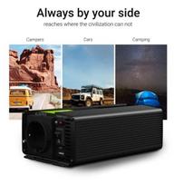 adapteris 220v 12v - GREENCELL INV08 Voltage converter Green Cell 12V - 220V, 1000W/2000W - 3 nuotrauka