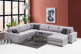 Kalune Design Kampo sofa Lena Corner - Light Pilkas