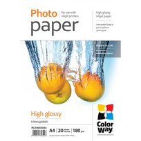 foto popierius a4 - ColorWay Photo Paper 20 pcs. PG180020A4 Glossy - 1 nuotrauka