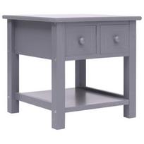 Kavos staliukas VLX Side Table Paulownia Wood, pilkas, 400 mm x 400 mm x 400 mm