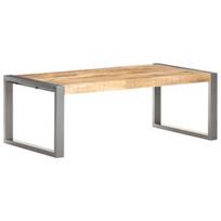 Kavos staliukas VLX Solid Wood, rudas, 1100 mm x 600 mm x 400 mm