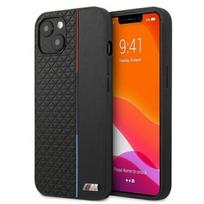 BMW "M Collection BMHCP13STRTBK Leather Back Case iPhone 13 Mini" Black
